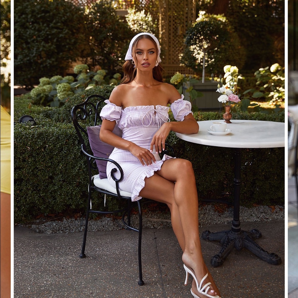Alamour the label off shoulder dress